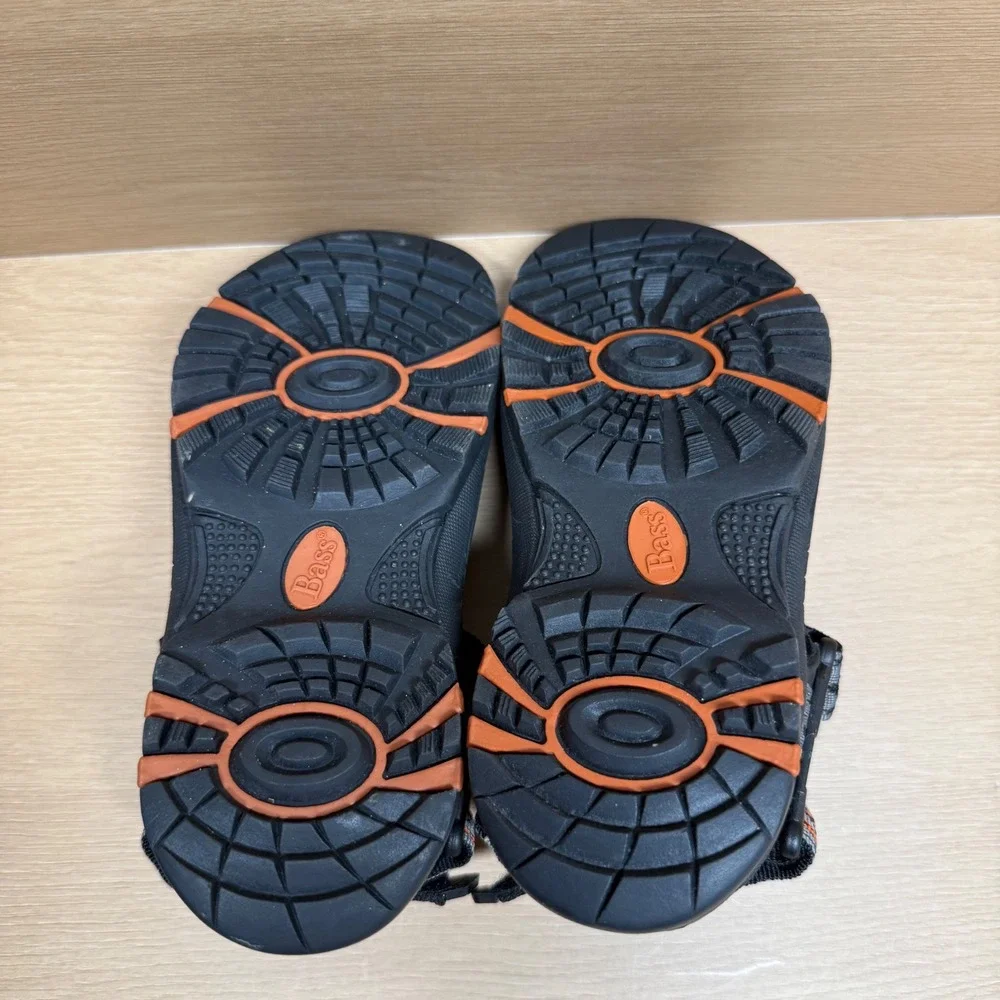 Bass Kyle Kids Sandals Size 1M Black Orange‎ Grey Strappy Sport Hiking Outdoor